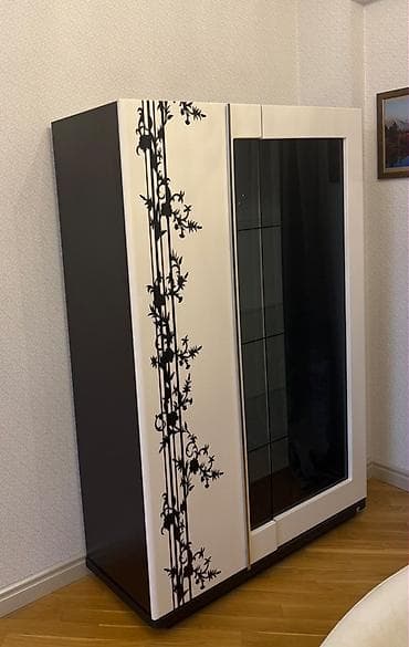 Qonaq otağı mebel dəsti - Rəng: ağ-qara, modern dizayn - Dəst