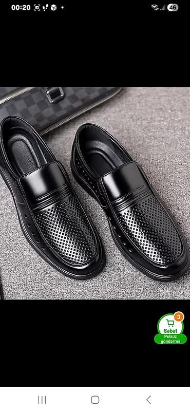 ayaqab: Məhsul: Kişi üçün klassik slip-on ayaqqabı - Rəng: Qara, parlaq üst — 6