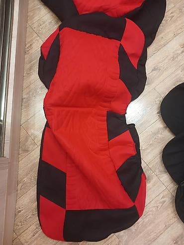 maşın oturacaqlari: Avtomobil oturacaq örtükləri – universal ölçü, qırmızı-qara Məhsul — 6