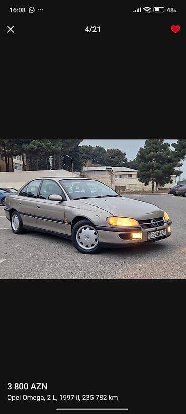 kask satış: Opel Omega: 2 l | 1996 il 4190000 km Sedan — 7