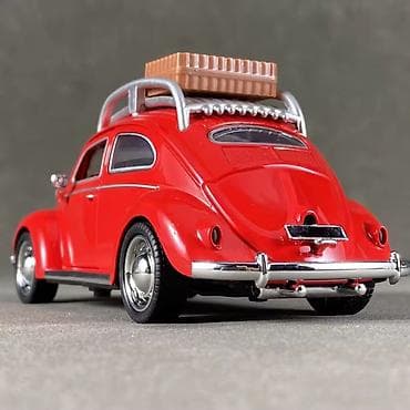 velosiped diskləri: Qırmızı klassik “Beetle” miniatür model avtomobil - Kolleksiya və — 5