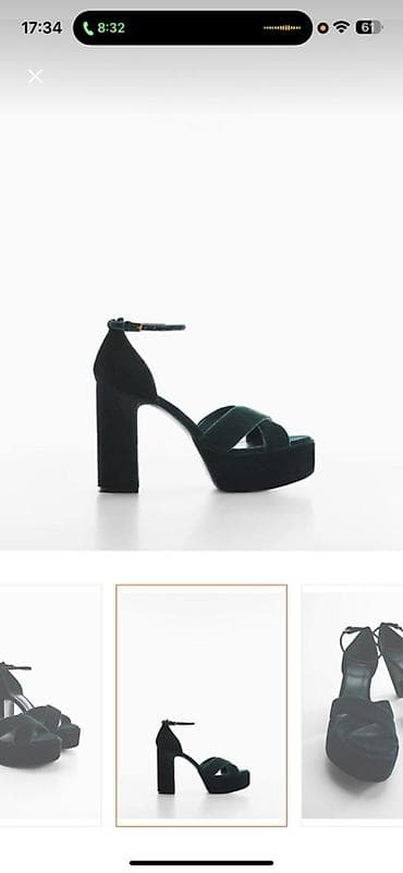 Basanoşka və səndəllər: Ölçü: 39, rəng - Yaşıl, Yeni — 2