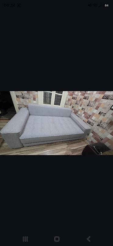 krep parca: Çevrilən divan – açılıb-yığılan, yataq funksiyalı, anbarlı - Rəng — 2