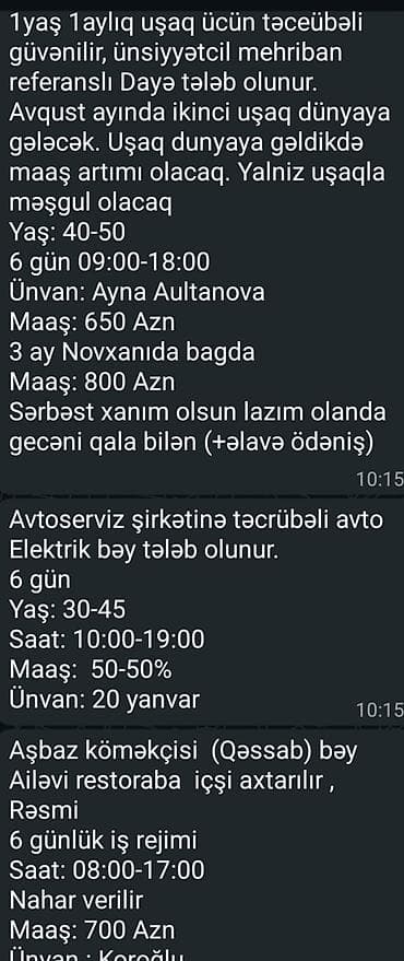 Yeni vakansiyalar var — 3
