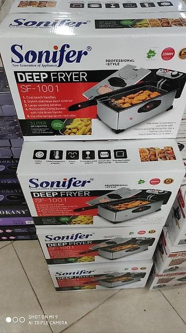 Fri kartof aparati Sonifer 4 litr tutumlu 130-190 derece temperaturda — 4