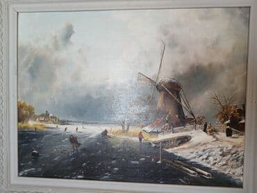 Yağlı boya tablo – qış mənzərəsi 1994 cü ildə cəkilib. - Mövzu