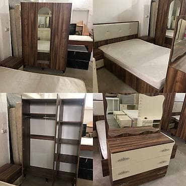 mebel yataq: İkinəfərlik çarpayı, 2 tumba, İşlənmiş — 5