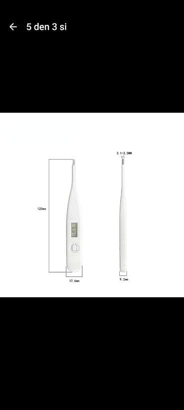 termometir: Rəqəmsal klinik termometr – Magwei - Ölçü diapazonu: 32–42°C — 5