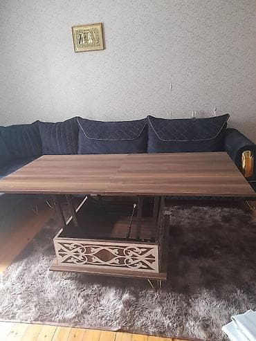 qoz ağacından: Jurnal masası, Transformer, MDF, Kvadrat masa — 3