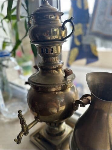 mis caydan: Çay dəsti, rəng - Qızılı, Metal — 1