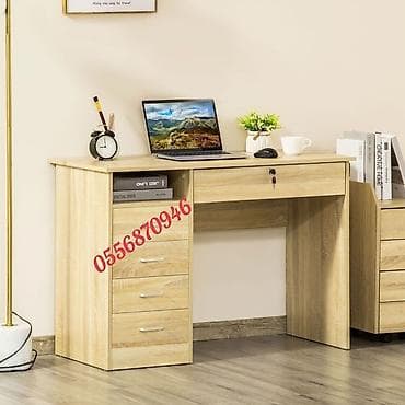 oxu masası: Düz masa, Stulsuz, Polkalı, Siyirməli, Rusiya, Teksturalı laminat — 2