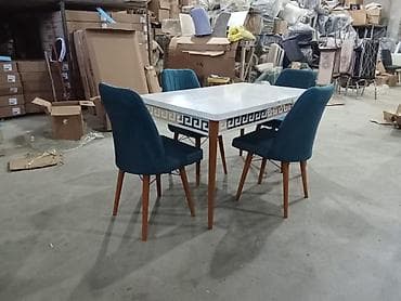 Mətbəx üçün, Yeni, Açılan, Dördbucaq masa, 4 stul — 4