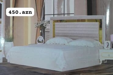 белая мебель для спальни: Двуспальная кровать — 1