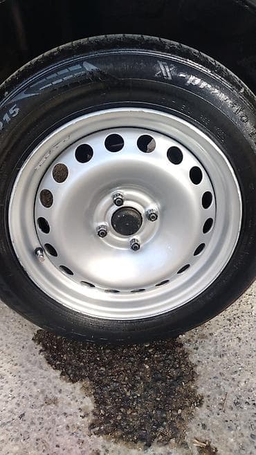 r15 disk teker: Polad disk və təkər komplekti - Ölçü: 195/60 R15 (şin üzərində qeyd — 5