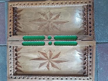 Hovuzlar: Məhsul: Əl işı oyma taxta nərd dəstləri Təsvir: - Tamamilə taxtadan — 7