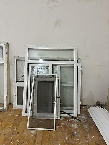 pvc qapi: PVC pəncərə çərçivələri və şüşə paketlər dəsti - Material: ağ rəngli — 2