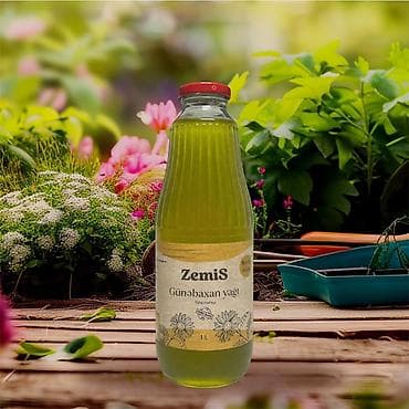 ZemiS Günəbaxan yağı müalicəvi– 1 litr şüşə qabda. - Tərkibi: 100%