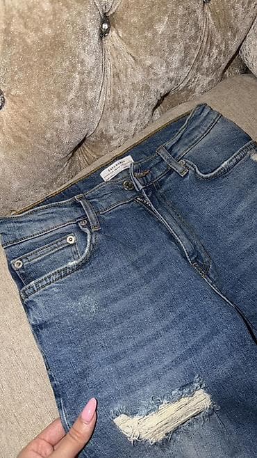 jeans: Cinslər, Zara, XS, rəng - Mavi — 2