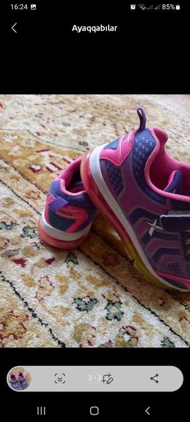 adidas qaçış üçün qadın krossovkaları: Ölçü: 35, rəng - Bənövşəyi, İşlənmiş — 2