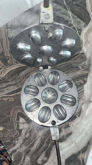 cerez: Şirniyyət qəlibləri, rəng - Gümüşü, Metal, Oval — 1