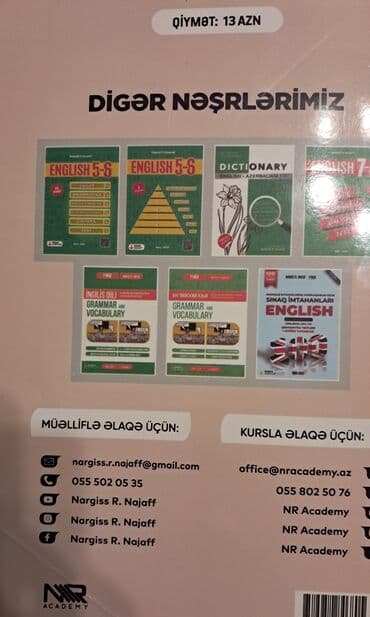 Kitablar və jurnallar: English N R.N, yenidir. 10 AZN — 2