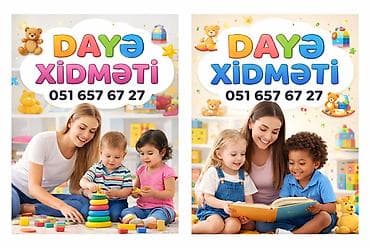 Uşaq baxımı üçün Dayə Xidməti evım de baxıram 6 ıl tecrubem var oz