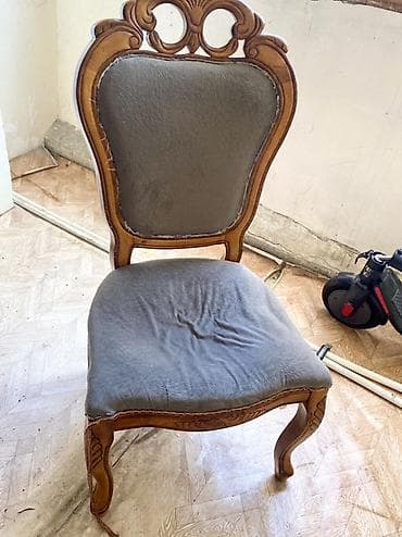 yellencek islenmis: Qonaq otağı üçün, İşlənmiş, Qatlanmayan, rəng - Boz Stul — 2