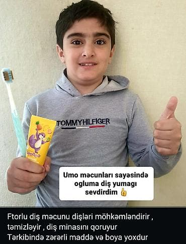 Umo uşaqlar üçün diş məcunu - Tərkibində flüor var: dişləri