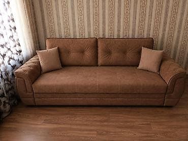 sultan divan: Qəhvəyi rəngdə, klassik dizaynlı, geniş ölçülü divan. - Yumşaq — 1