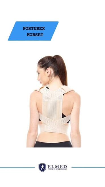 Tibbi geyim: Posturex Korset - Onurğa və çiyinlər üçün duruş korrektorudur - Arxa — 1