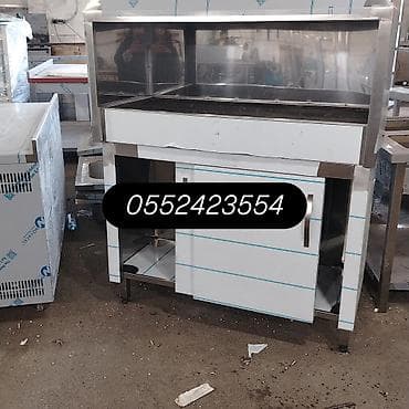 divan restoran: Paslanmayan poladdan peşəkar mətbəx üçün kabab/şiş qril vitrini və iş — 1