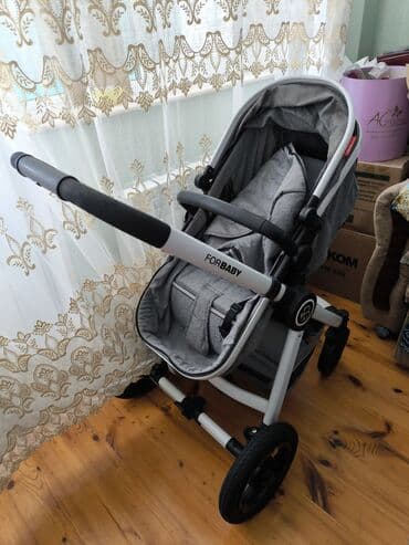 Uşaq arabası – FORBABY (boz rəng) - Çərçivə: yüngül və möhkəm