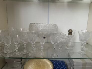 набор для ремонта лобового стекла: Kəsilmiş naxışlı şüşə servis dəsti - Klassik kristal üslubda incə — 1