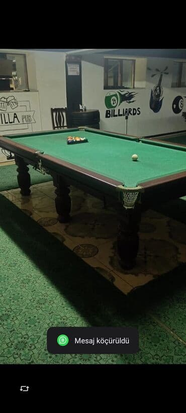 Dəbilqələr: 💫RR Amerkan bilyardi 9 şit 290x155 sm Qiymet 1950 azn uzeri mermer — 1