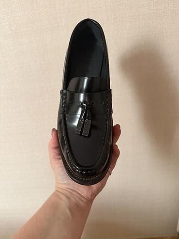 qara pp: Qara rəngli kişi loaferləri – kələfli tassel (saçaq) detallı klassik — 5