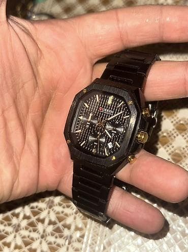 gün eynəyi: Qol saatı, Curren, rəng - Qara — 1