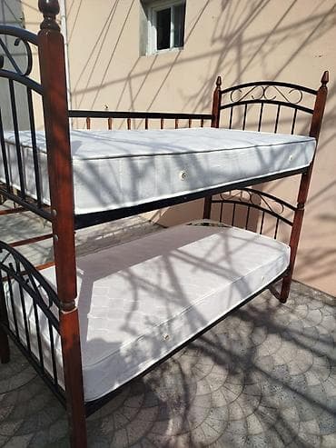 Oğlan və qız üçün, Çarpayı, Matras ilə, Siyirməsiz, Dəmir