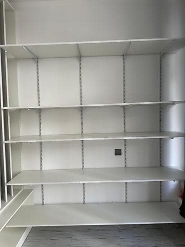 ber ber: Divar tipli modul rəf sistemi – ağ rəng - Material: laminat/MDF tipli — 4