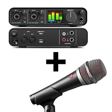 MOTU M2 + sE Electronics V7 – Bundle Vəziyyət: hər ikisi ideal Qeyd