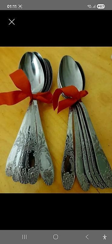СССР.1961г.
12,шт,столовые,ложки.
Новые.

НЕРЖ