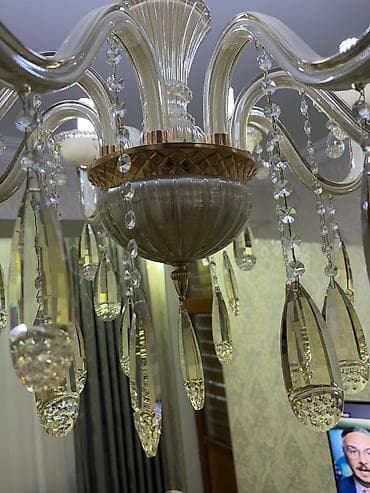 şam: Çılçıraq, 8 lampa, Şüşə — 2