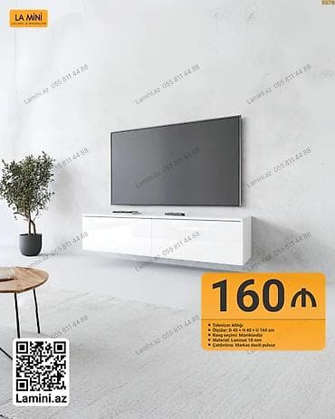 Televizor altlığı – LA MINI - Ölçülər: D 40 × H 40 × U 160 sm - Rəng — 1