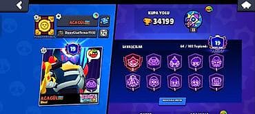 lom qızıl satışı: Brawl Stars hesabı - Kupa: 34 199 (Kupa Yolu II nişanı görünür) - — 1