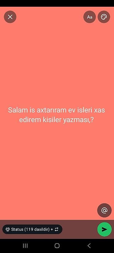 Ev köməkçiləri: Xidmət: Ev işləri üzrə kömək Təklif etdiyim işlər: - Ümumi təmizlik — 1