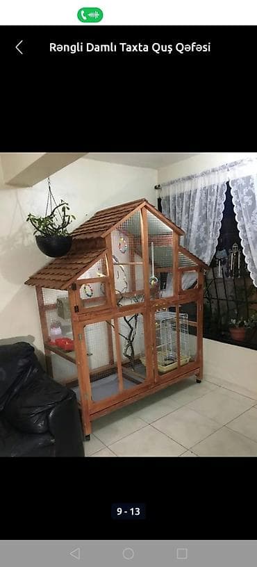 Taxta quşxana / göyərçin yuvası və açıq volyer - Material