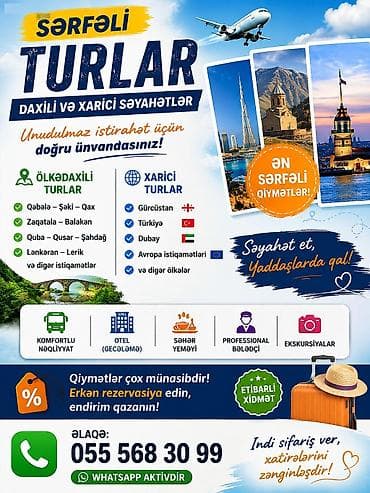 dubaya viza: Sərfəli turlar – daxili və xarici səyahətlər İstiqamətlər: - — 1