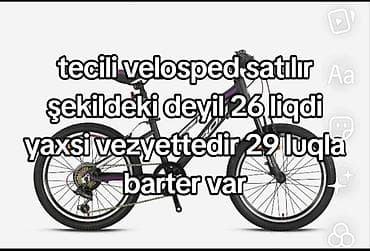 Velosped isteyirem 29 luq ona göre satılır qiymette endirim olacaq