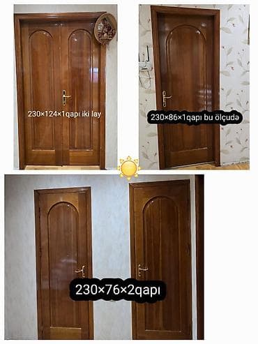 plastik gapilar: Nuna❤️4 eded qapi ✅2 layli qapi 140 azn ✅3 eded qapi ise 1 ededi — 1