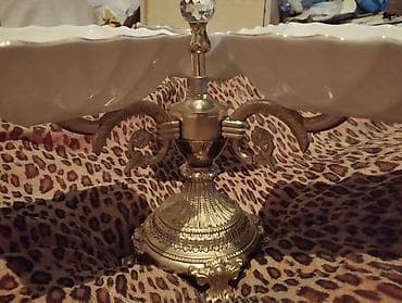 perde aksesuarlari: Üçqablı dekorativ meyvə/şirniyyat vazası - Klassik üslubda masaüstü — 5