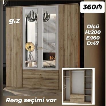 ev ucun guzguler: Açılan, 3 qapılı Düz dolab, Şifonyer — 1